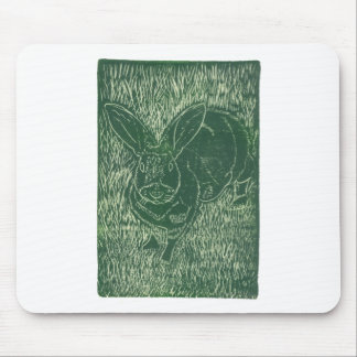 Gray Bunny Rabbit In The Grass Mouse Pad