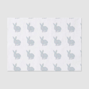 Gray bunny tissue paper