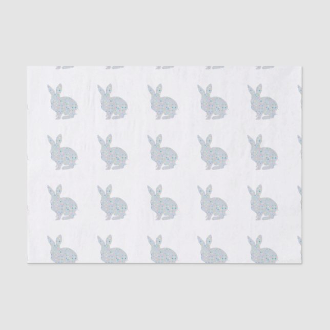 Gray bunny  tissue paper (Front)