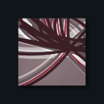 Gray & Burgundy Abstract Ribbons | Shadows & Light Canvas Print<br><div class="desc">Stylish, modern gray and burgundy design featuring abstract ribbons in shadows and light. You can customize by changing the background color and/or line color. Select 'customize' and navigate to the layers section to view the image(s) and change the background color or the line border color to personalize your design to...</div>