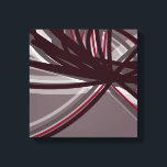Gray & Burgundy Abstract Ribbons | Shadows & Light Canvas Print<br><div class="desc">Stylish, modern gray and burgundy design featuring abstract ribbons in shadows and light. You can customize by changing the background color and/or line color. Select 'customize' and navigate to the layers section to view the image(s) and change the background color or the line border color to personalize your design to...</div>