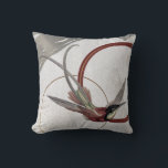Gray & Burgundy Artistic Hummingbird Design Throw Pillow<br><div class="desc">Stylish throw pillow features an artistic design in a gray and burgundy color palette. An artistic design with a beautiful hummingbird as the focal point with muted red and green accents on a neutral abstract background with grey geometric circle composition with hints of gold. This elegant design is built on...</div>
