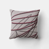 Gray & Burgundy Modern Elegant Abstract Throw Pillow | Zazzle