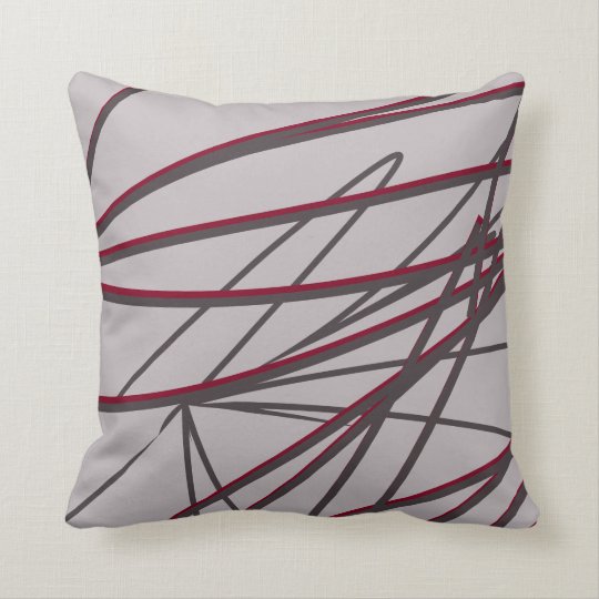 grey and burgundy throw pillows