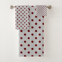 burgundy bath towels