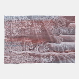 Gray burgundy watercolor kitchen towel