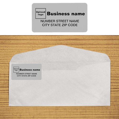 Gray Business Address Label