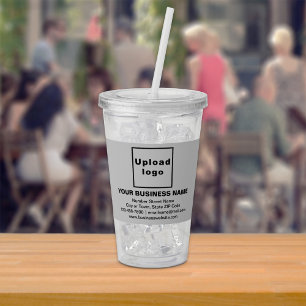 Gray Business Brand on Acrylic Tumbler