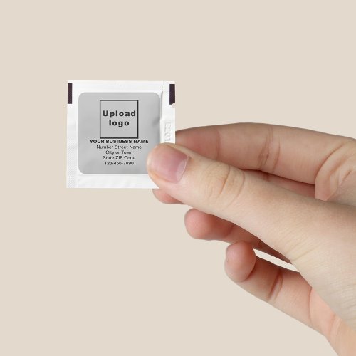 Gray Business Brand on Hand Sanitizer Packet 