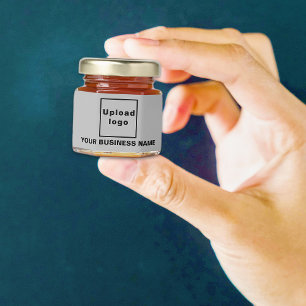 Gray Business Brand on Honey Jar Favors
