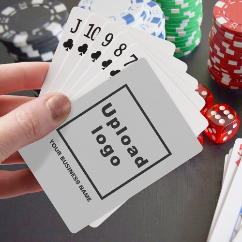 Gray Business Brand on Playing Cards