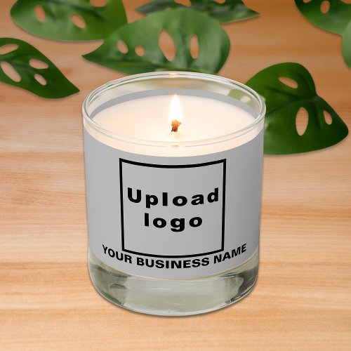 Gray Business Brand on Scented Candle