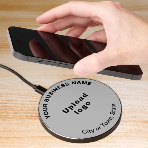 Gray Business Brand on Wireless Charger