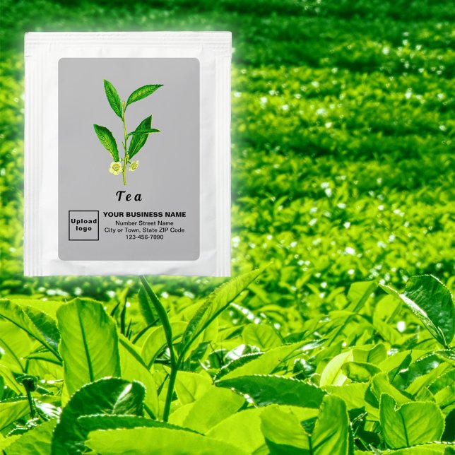 Gray Business Branding on Tea Drink Mix (Gray color business branding on tea drink mix.)