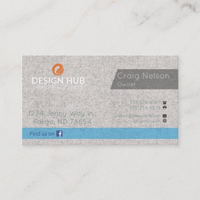 Gray business card (Front)