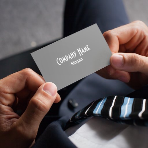 Customizable Gray Business Card