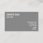 Gray Business Card (Back)