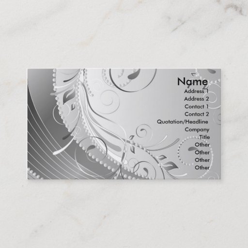 Customizable gray business card