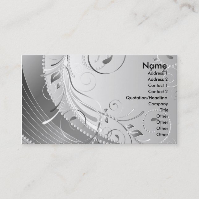 gray business card (Front)