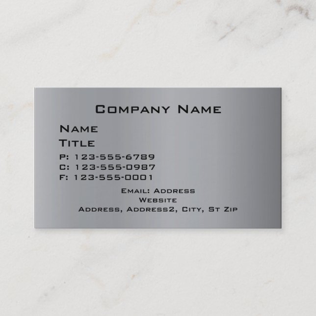 Gray Business Cards (Front)