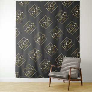 Gray Business Logo Pattern Trade Show Backdrop