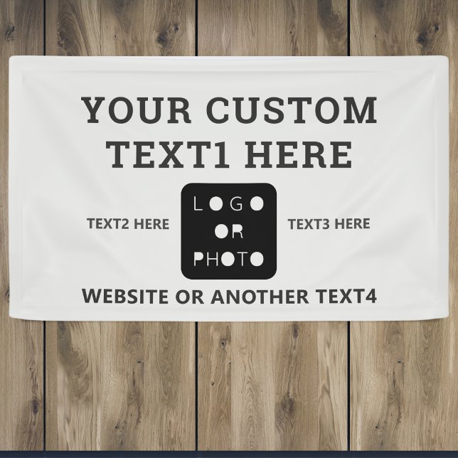 Gray Business Logo Photo Simple Banner (Creator Uploaded)