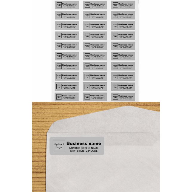Gray Business Return Address Labels (Creator Uploaded)