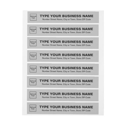 Gray Business Wrap Around Address Label