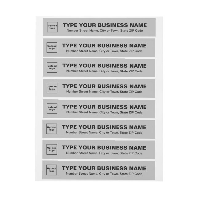 Gray Business Wrap Around Address Label (Sheet)