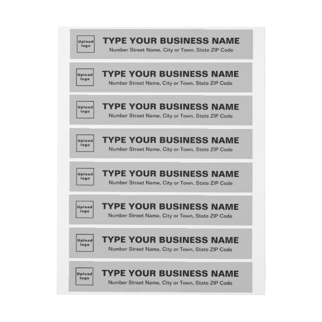 Gray Business Wrap Around Return Address Label (Sheet)