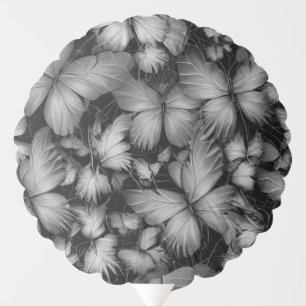 Gray Butterflies Print Balloon