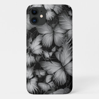 Gray Butterflies Print iPhone 11 Case