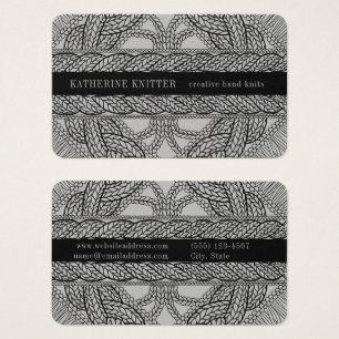 GRAY CABLE KNIT Oceana Business Card