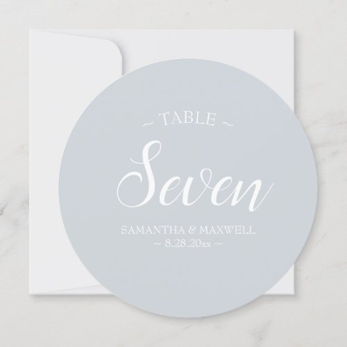 Gray Calligraphy Table Number