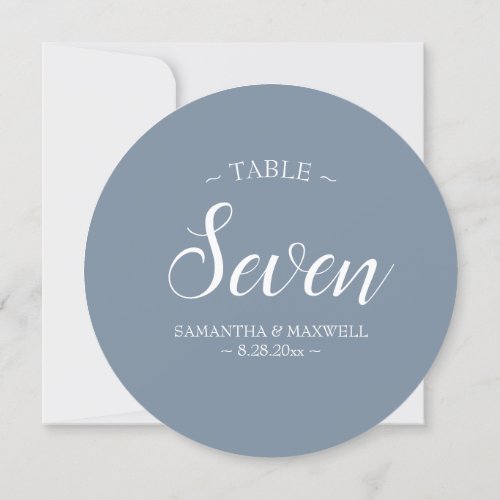 Gray Calligraphy Table Number