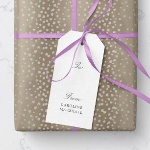 Gray Calligraphy Type Simple and Elegant Gift Tags