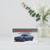 Gray Camaro Business Cards (Standing Front)