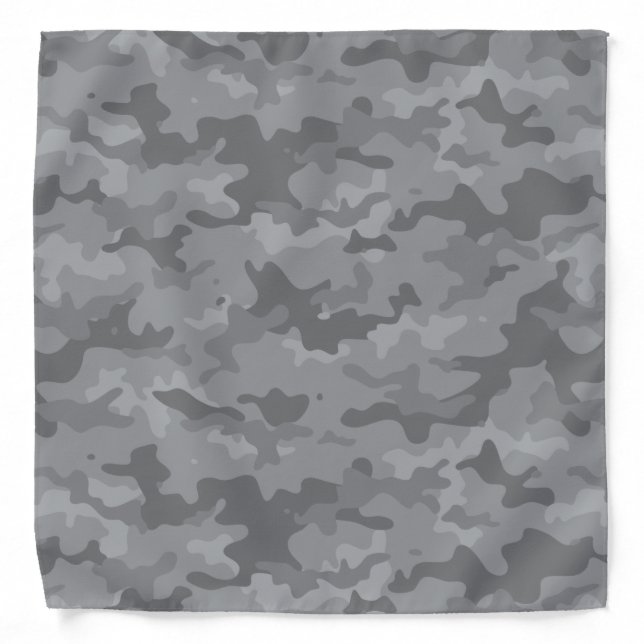 Gray Camo Pattern Bandana (Front)