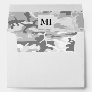 Gray Camo, Winter Camo, Snow Camouflage, Military Envelope
