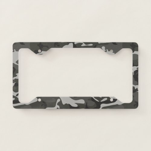 Gray Camouflage Camo your License Plate Frame