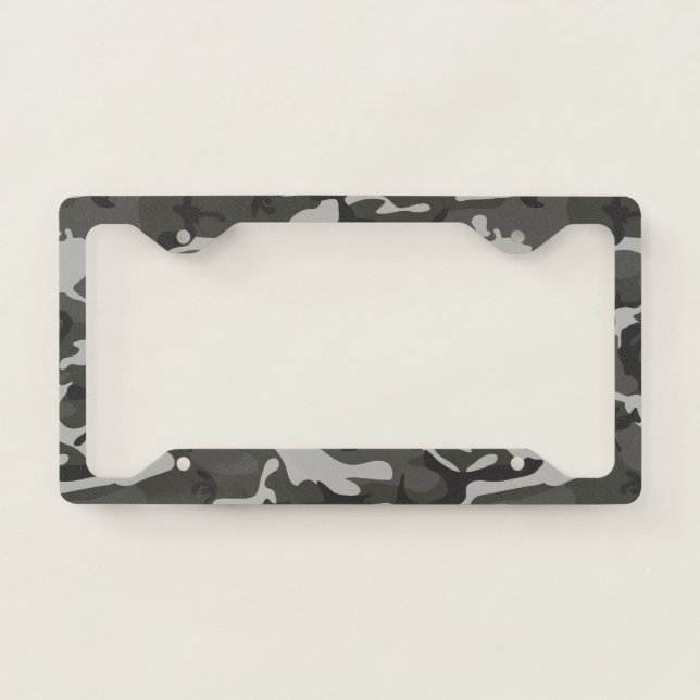 Gray Camouflage. Camo your License Plate Frame (Front)