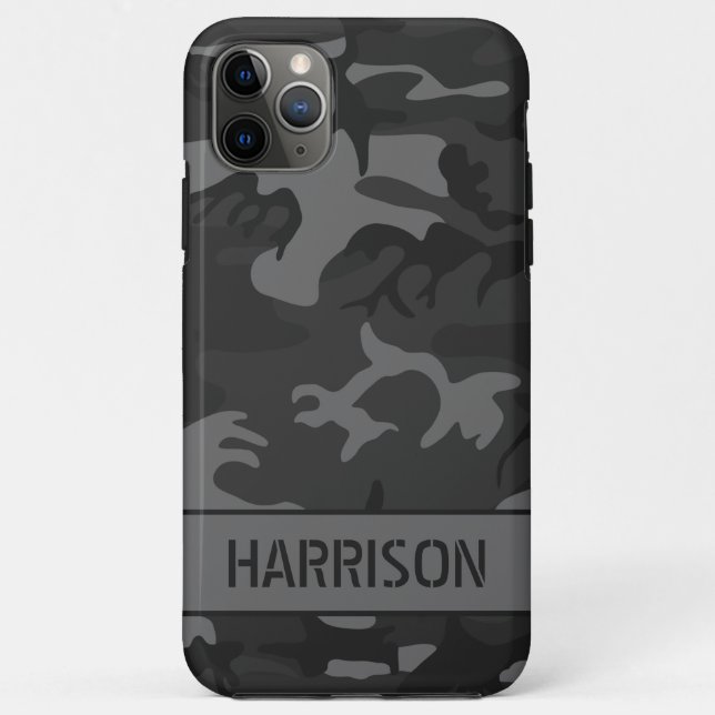 Gray Camouflage Case-Mate iPhone Case (Back)