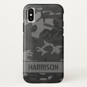 Gray Camouflage iPhone XS Case