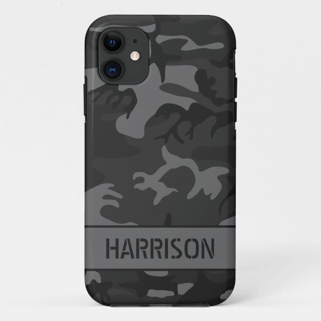 Gray Camouflage Case-Mate iPhone Case (Back)