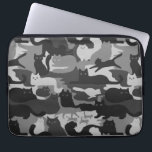 Gray Camouflage Cats Pattern Grey Kitty Cats Camo Laptop Sleeve<br><div class="desc">Grey camouflage pattern with cute,  funny and cool cats and kittens. This gray camo cats laptop case is purrfect for kitty lovers.</div>