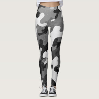 Gray Camouflage Leggings Stylish Camo Athletic
