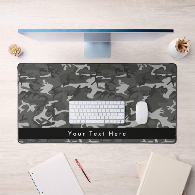 Gray Camouflage, Military, Army Desk Mat (Office 1)
