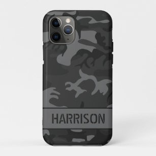 Gray Camouflage Monogram iPhone 11 Pro Case