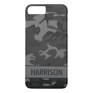 Gray Camouflage Monogram iPhone 8 Plus/7 Plus Case