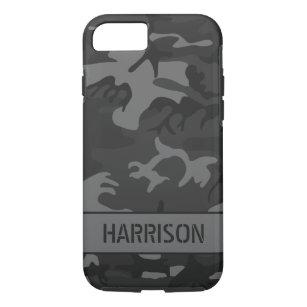 Gray Camouflage Monogram iPhone 8/7 Case